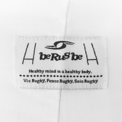 T-Shirt - "Vivre" -  Manches Courtes - BeRugBe - Blanc
