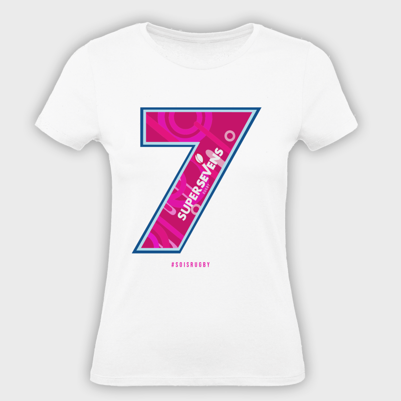 T-Shirt Sept - Collection InExtenso Supersevens - Femme - Blanc
