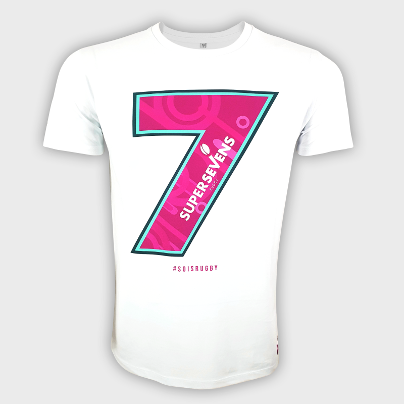 T-Shirt Sept - Collection InExtenso Supersevens - Enfant - Blanc