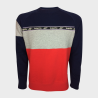 Sweat Molleton - Col Rond - Bande BeRugBe Horizontale - Berugbe - Marine/Rouge