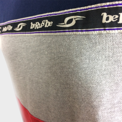 Sweat Molleton - Col Rond - Bande BeRugBe Horizontale - Berugbe - Marine/Rouge