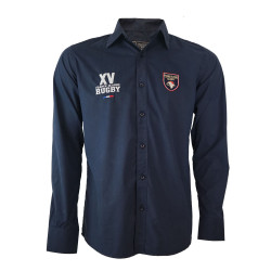 Chemise bleu marine manches longues FRANCE CLASSIC RUGBY