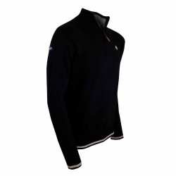 Pull Homme 1/4 zip noir France Classic Rugby