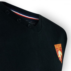 T-Shirt France Classic Rugby Col V bleu marine