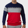 Sweat Molleton - Col Rond - Bande BeRugBe Horizontale - Berugbe - Marine/Rouge