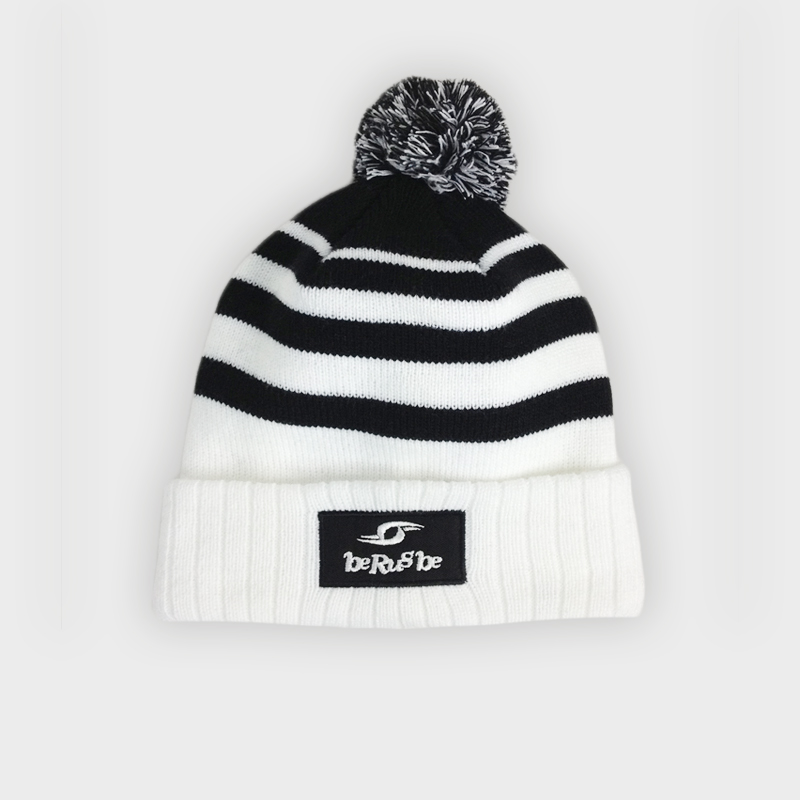 Bonnet Winter - Rayé Noir/Blanc
