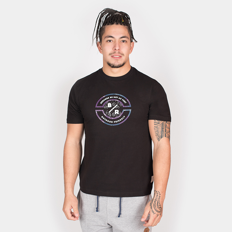 T-Shirt "Outdoor" - Manches Courtes - Noir